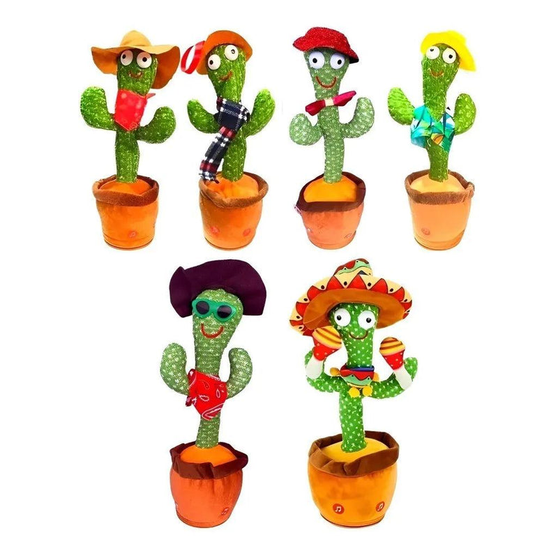 FunnyCactus - Cacto Dançante e Falante Interativo Recarregável
