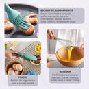 Kit 12 Utensílios De Cozinha Em Silicone e Cabo De Madeira