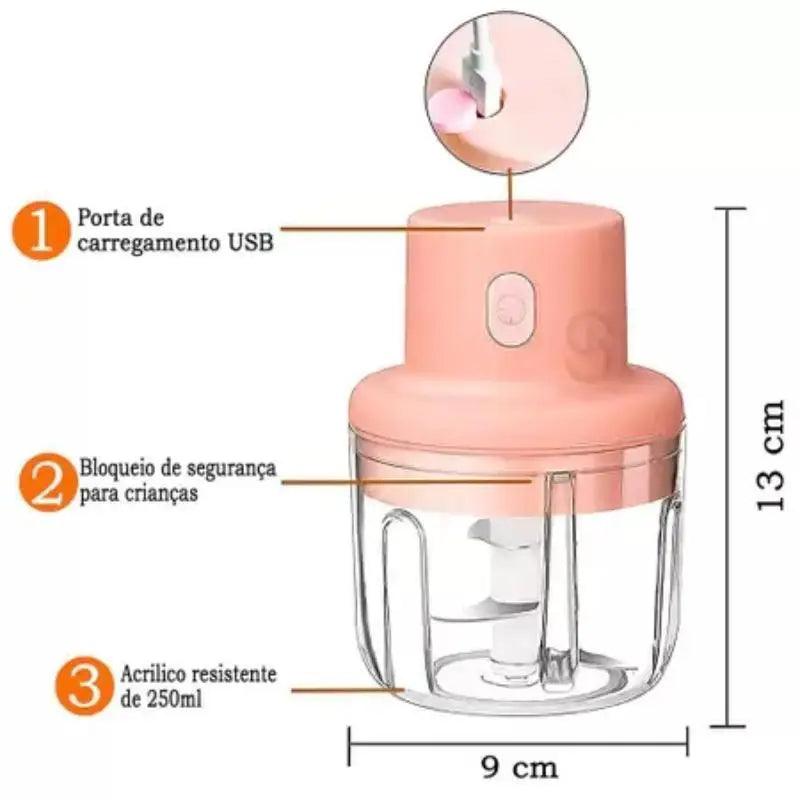 Mini Processador de Alimentos Elétrico Portátil MiniCorte™