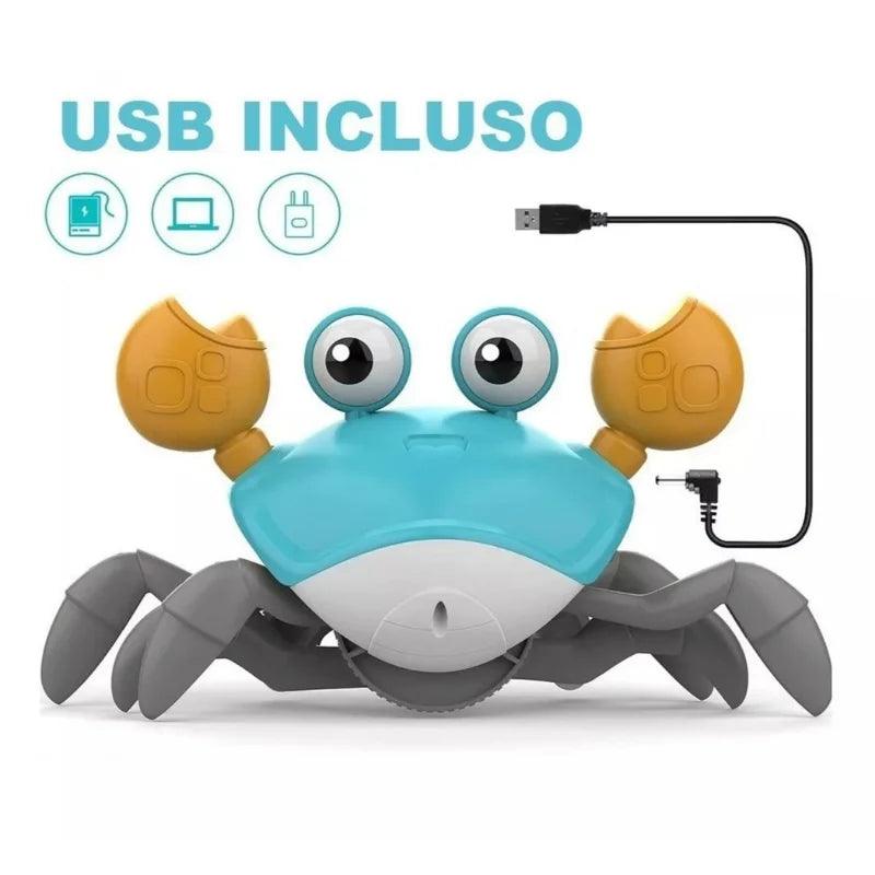 Caranguejo Fujão Interativo - Com Luz, Música e Sensor de Movimento