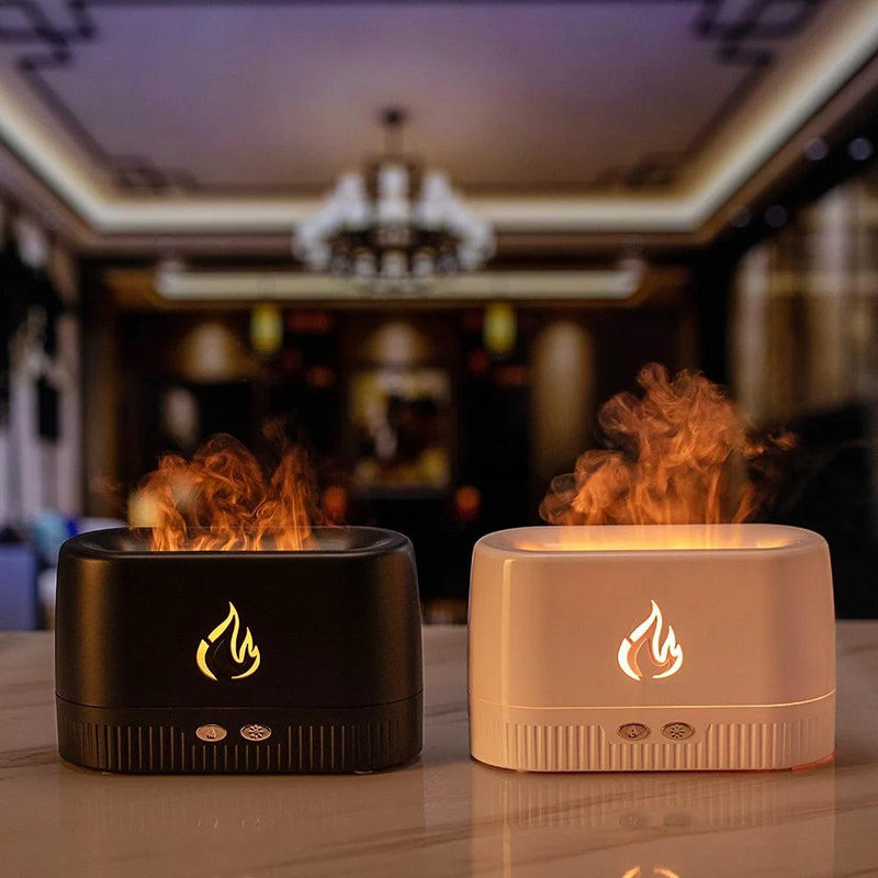 UmidiFlames - Umidificador Difusor com Luz Noturna, Simulador de Chamas Lareira