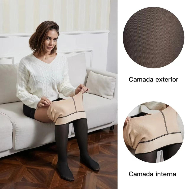 Meia Calça Térmica de Veludo