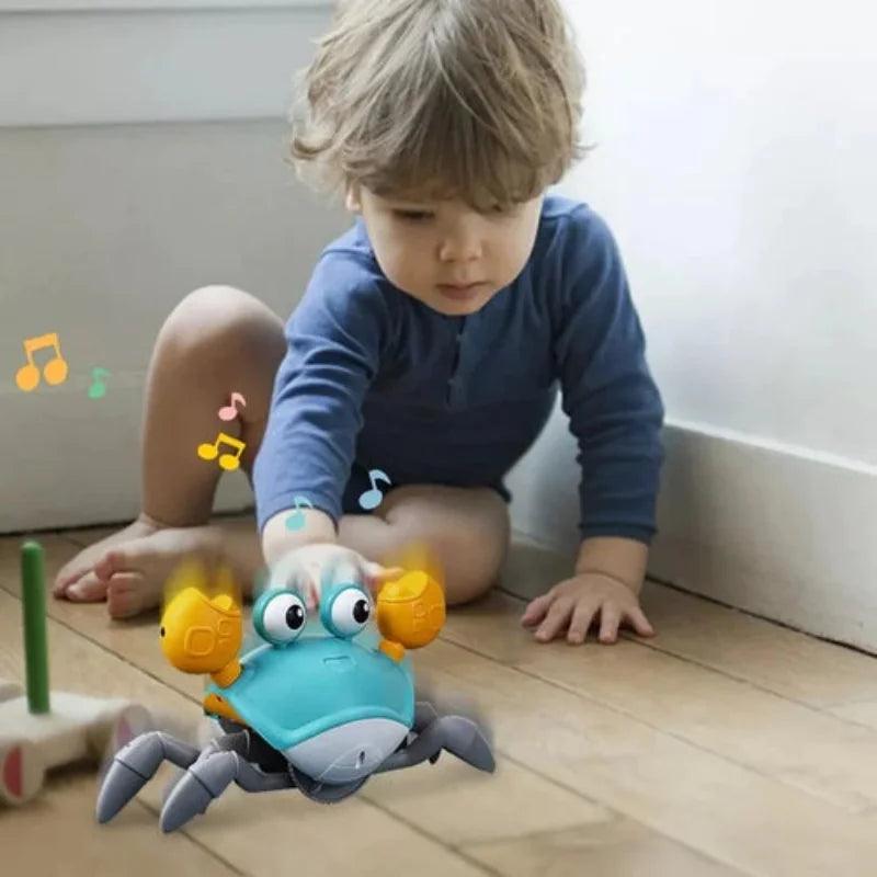 Caranguejo Fujão Interativo - Com Luz, Música e Sensor de Movimento