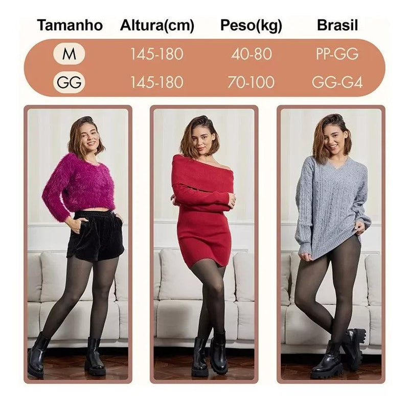 Meia Calça Térmica de Veludo