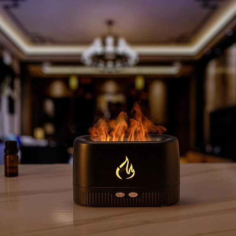 UmidiFlames - Umidificador Difusor com Luz Noturna, Simulador de Chamas Lareira