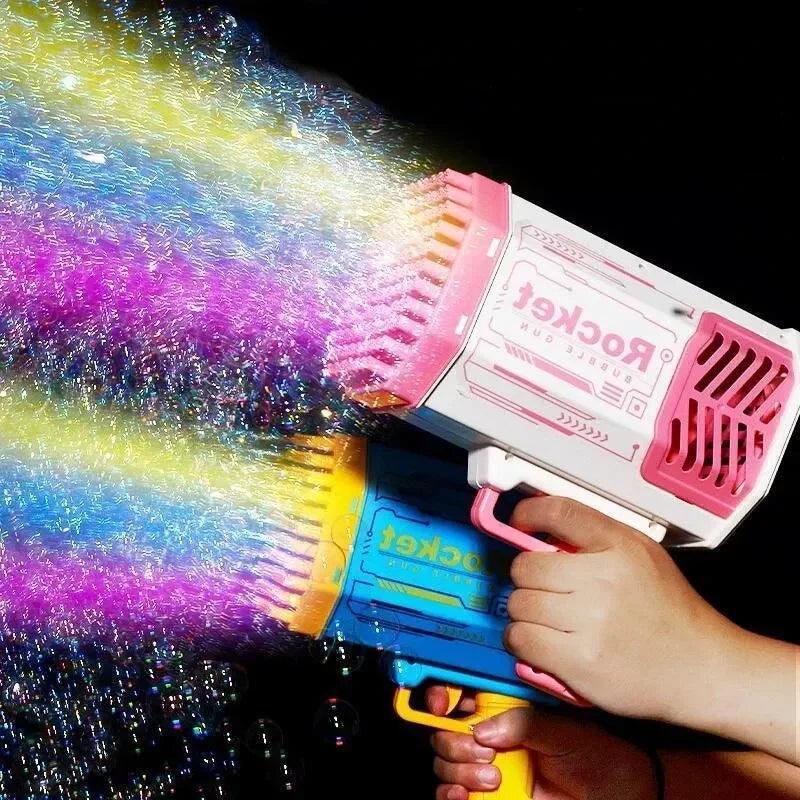 BubbleGun - Arma Bazuca de Bolhas Elétrica Infantil