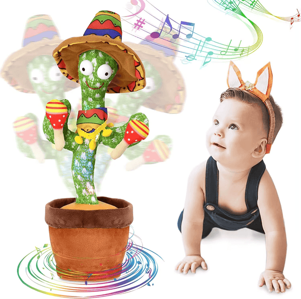 FunnyCactus - Cacto Dançante e Falante Interativo Recarregável
