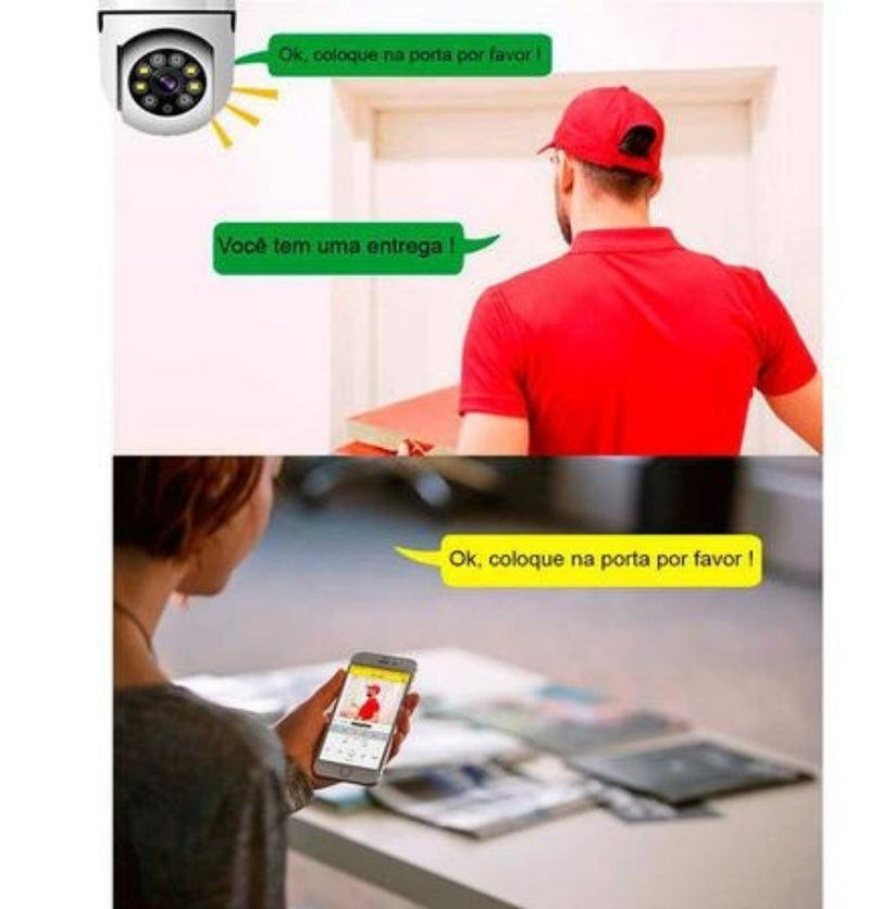 SafeLamp - Câmera Lâmpada de Segurança Inteligente Wifi 360°