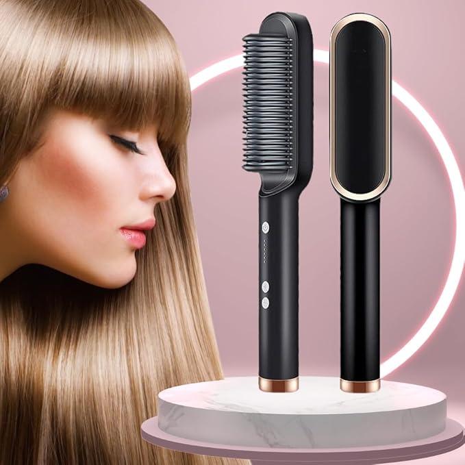 Escova De Cabelo Alisadora e Modeladora Elétrica FioPerfeito™