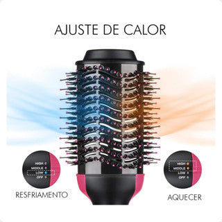 Escova de Cabelo Secadora, Alisadora e Modeladora - BellaLiss 3 em 1