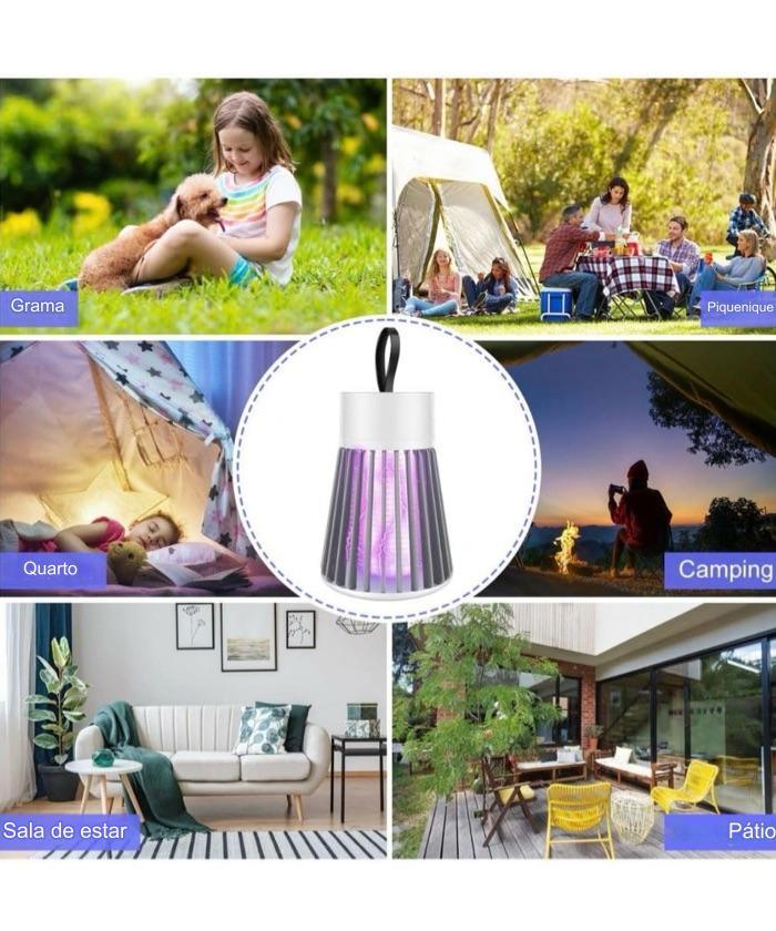 Lâmpada Elétrica Mata-Mosquitos Com Choque Luz UV Usb LampKiller™