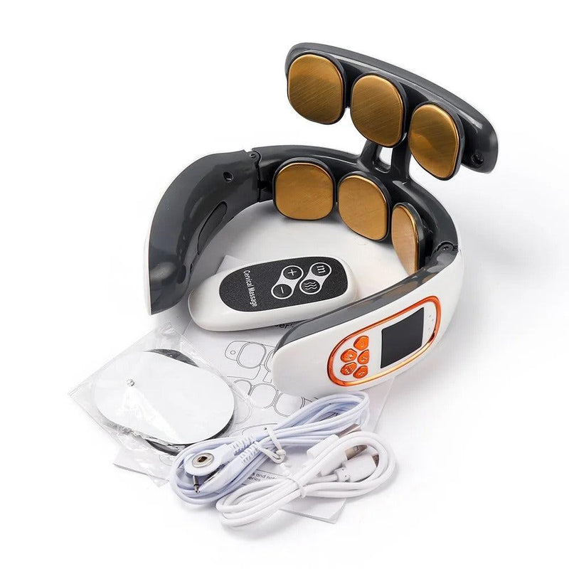 MassageMaster - Massageador de Pescoço e Cervical Inteligente com Compressa Quente