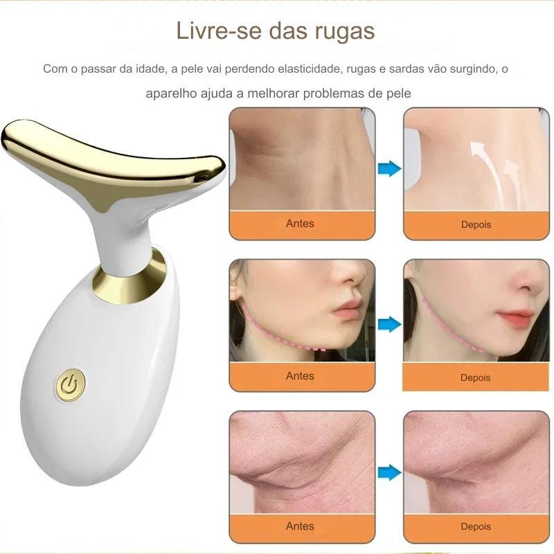Massageador Facial Anti Rugas Rosto e Pescoço Rejuvenescimento
