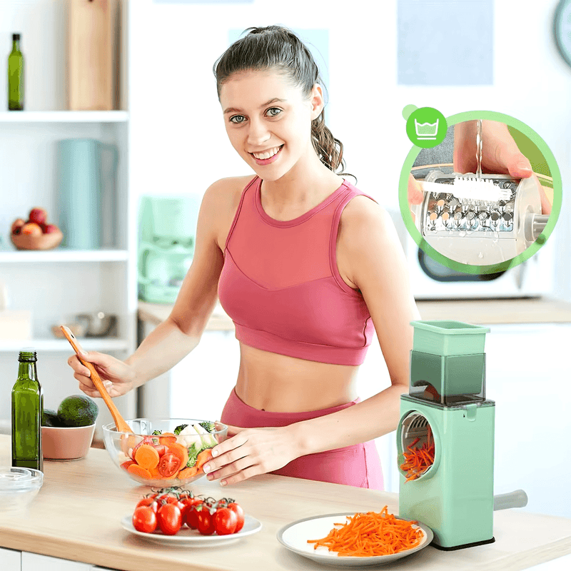 Ralador e Fatiador de Alimentos 3 em 1 Multifuncional