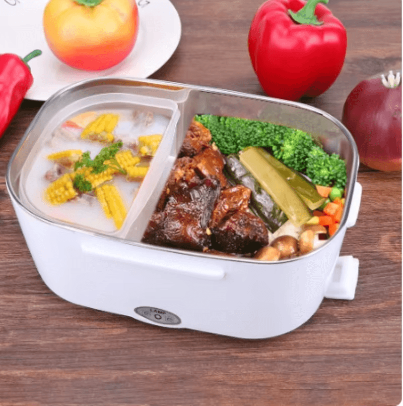 Lancheira Elétrica - Marmita Aquecedora de Alimentos com 2 Compartimentos