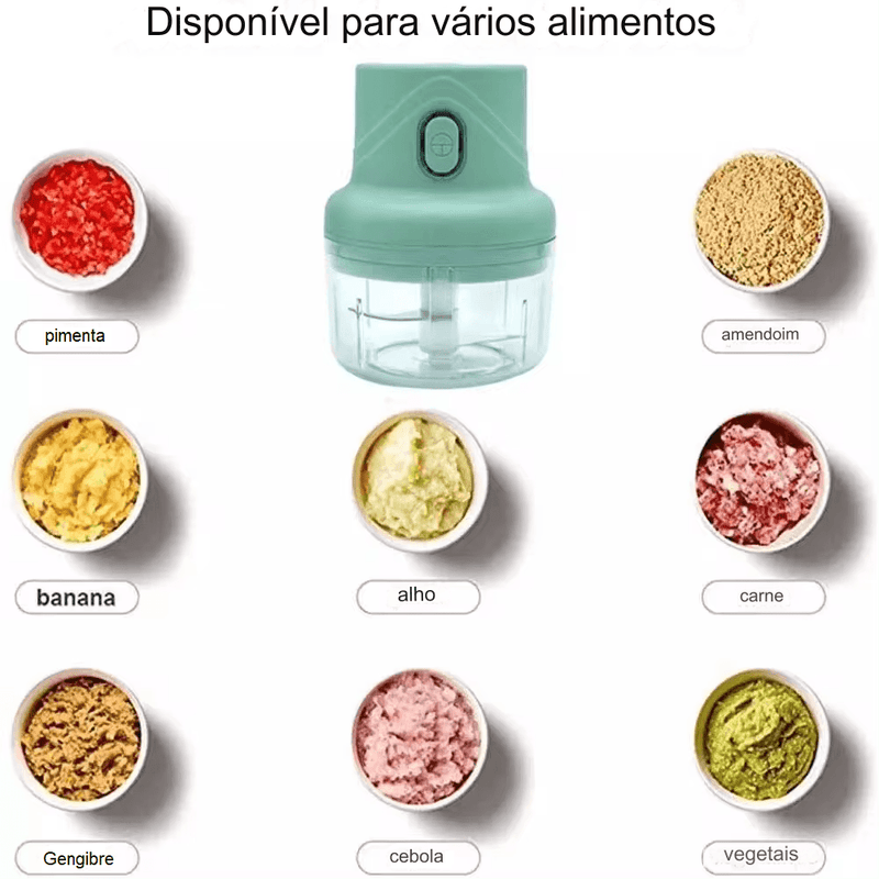 Mini Processador de Alimentos Elétrico Portátil MiniCorte™