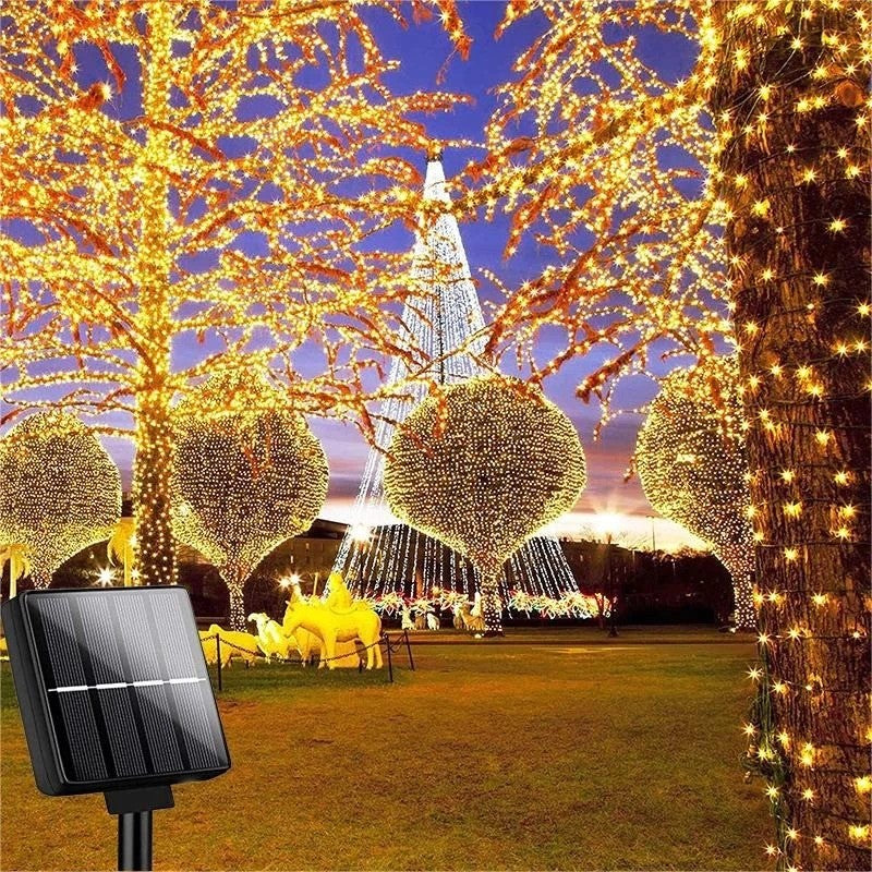 Pisca Pisca Natal Fio de Fada - A Prova de Água, Recarga Solar