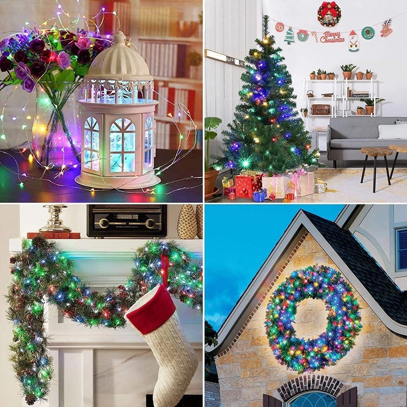 Pisca Pisca Natal Fio de Fada - A Prova de Água, Recarga Solar