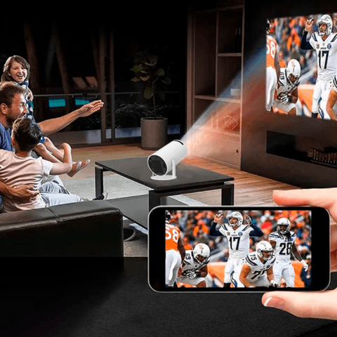 CineCast Pro - Projetor Portátil Inteligente com Android 11 Wifi 4k