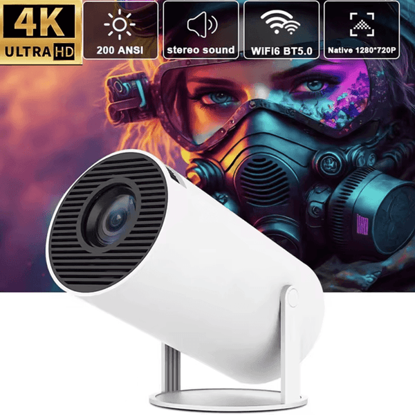 CineCast Pro - Projetor Portátil Inteligente com Android 11 Wifi 4k