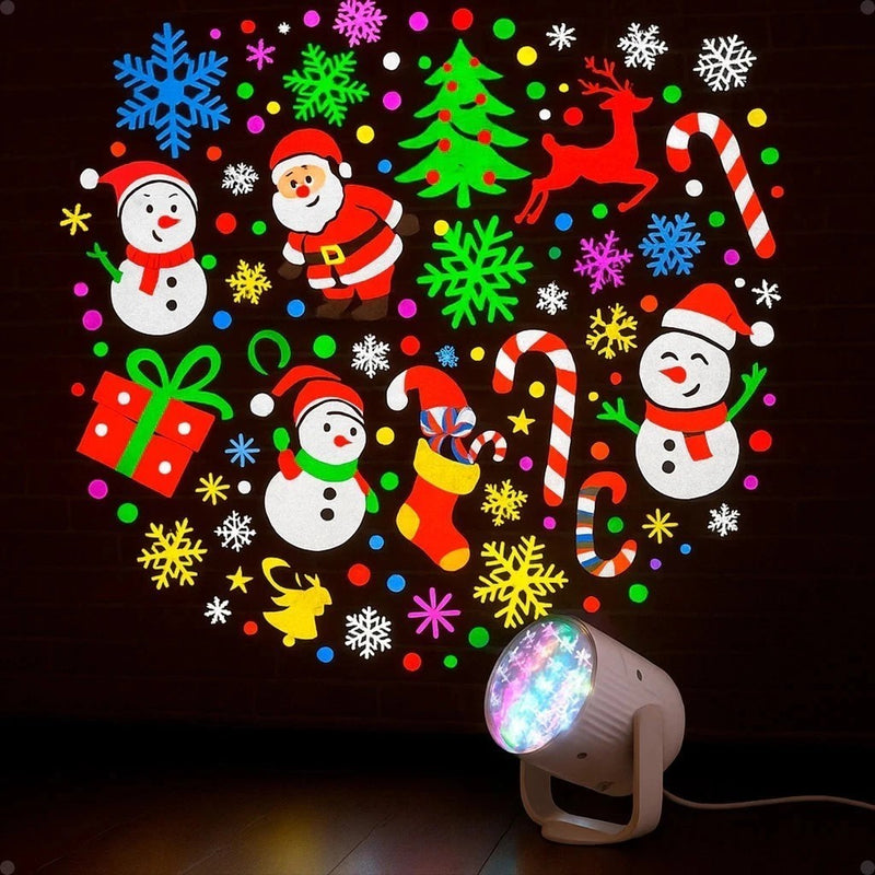 Projetor de Led Natal - Desenhos Natalinos Dinâmicos