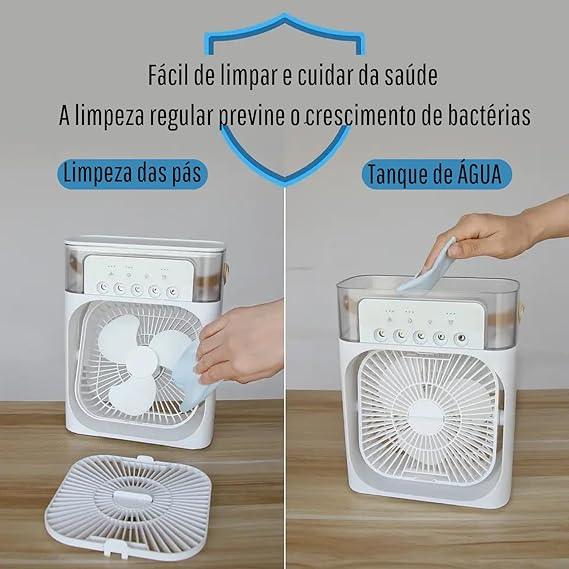 ClimaPro 3 em 1 - Ventilador, Umidificador e Climatizador de Ar Portátil