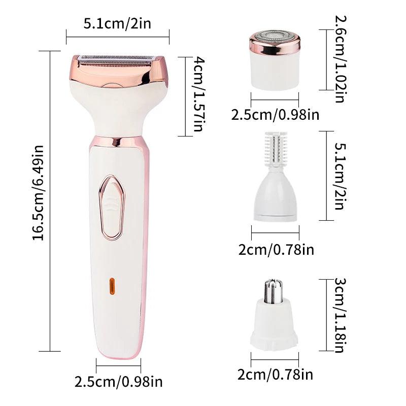 DepiBeauty Pro - Depilador Multifuncional 4 em 1 Recarregável