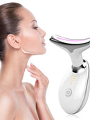VivaSkin Pro - Massageador Facial Anti Rugas Rosto Pescoço com Laser Fotón de LED