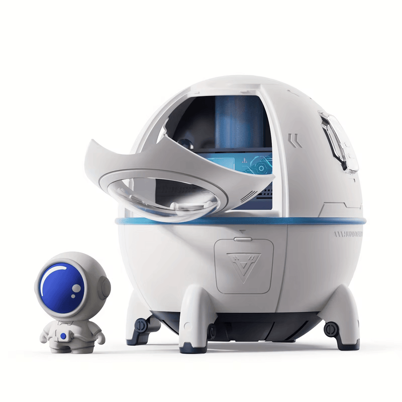Umidificador e Luminária Cápsula Espacial Astronauta USB