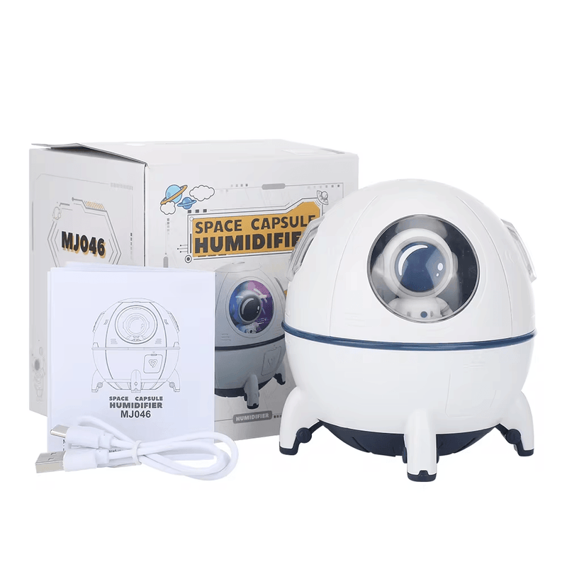 Umidificador e Luminária Cápsula Espacial Astronauta USB