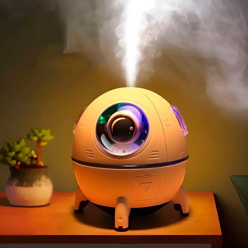 Umidificador e Luminária Cápsula Espacial Astronauta USB