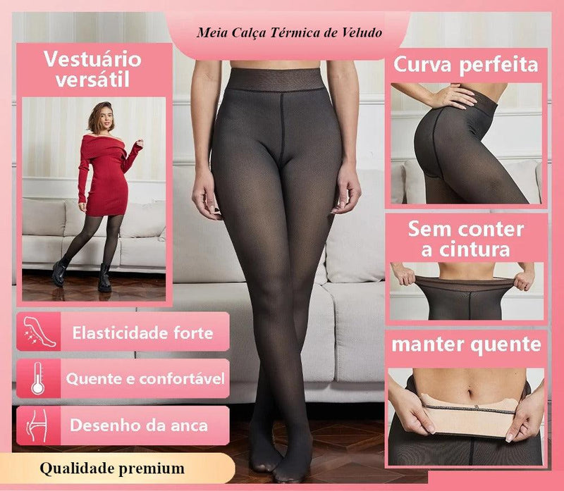 Meia Calça Térmica de Veludo