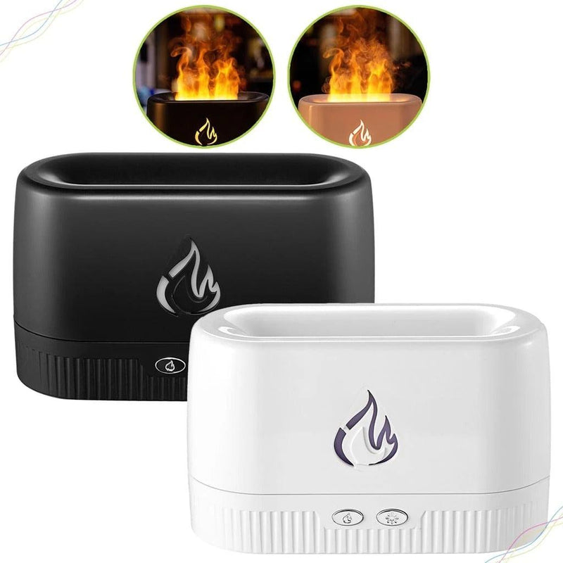 UmidiFlames - Umidificador Difusor com Luz Noturna, Simulador de Chamas Lareira