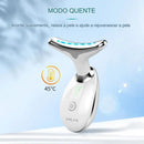 VivaSkin Pro - Massageador Facial Anti Rugas Rosto Pescoço com Laser Fotón de LED