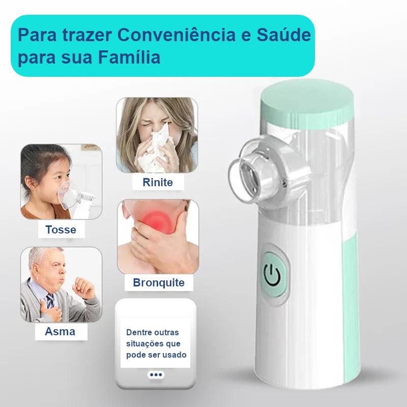 Nebulizador Inalador Portátil Silencioso Recarregável Usb