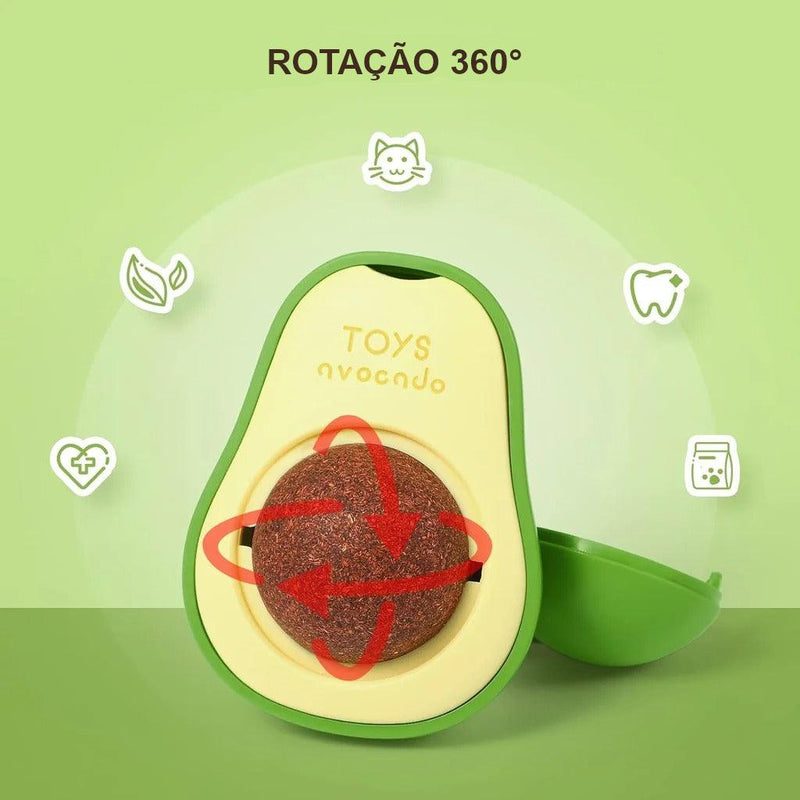 Abacate de Brinquedo com Catnip Natural para Gatos