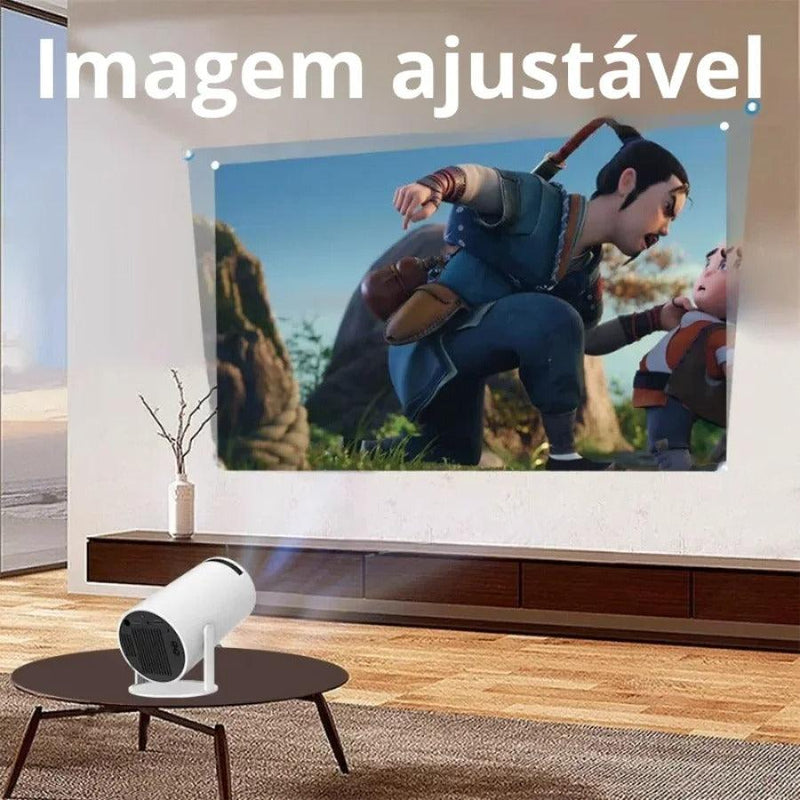 CineCast Pro - Projetor Portátil Inteligente com Android 11 Wifi 4k