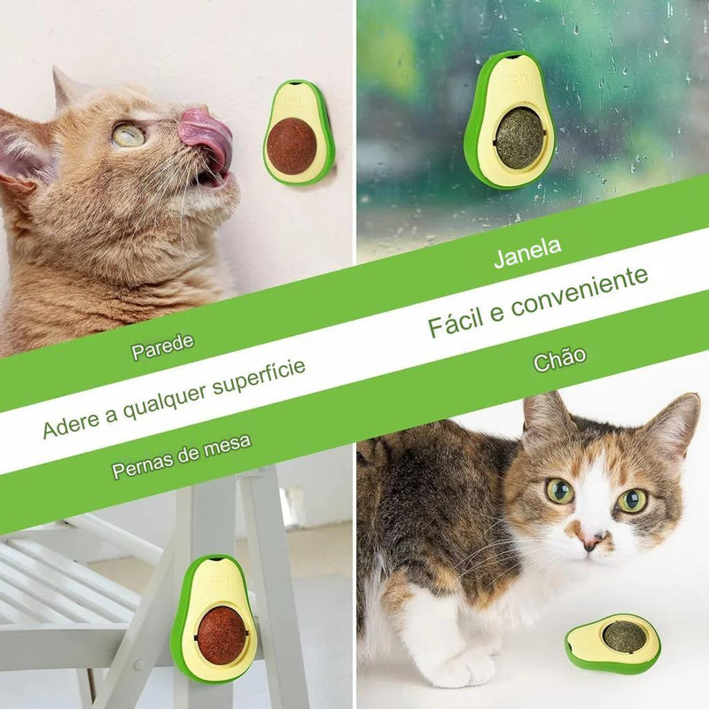 Abacate de Brinquedo com Catnip Natural para Gatos
