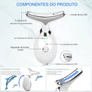 VivaSkin Pro - Massageador Facial Anti Rugas Rosto Pescoço com Laser Fotón de LED
