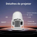CineCast Pro - Projetor Portátil Inteligente com Android 11 Wifi 4k